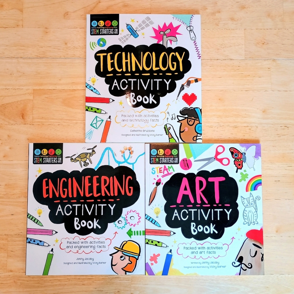 3 STEM Starters Activity Books: Technology, Engineering, & Art